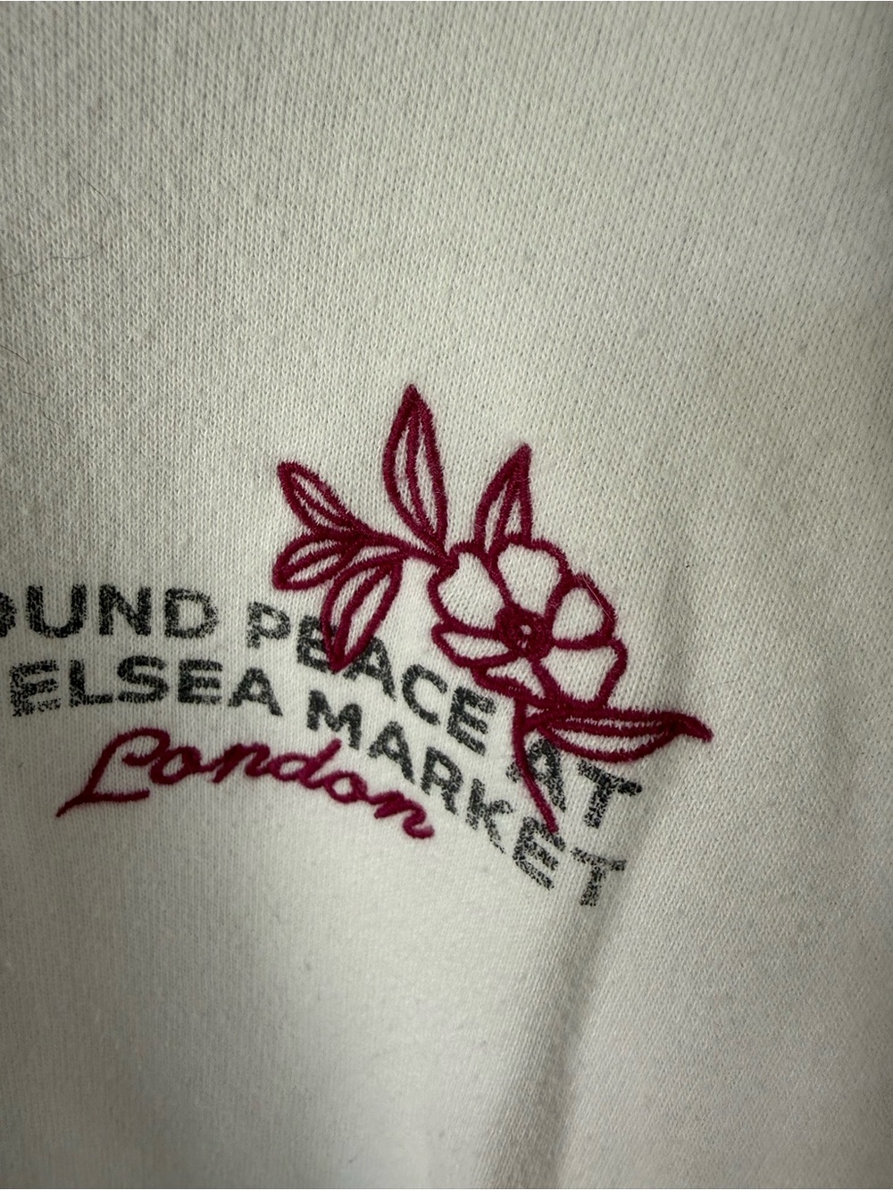 Hollister Found Peace At Chelsea Market Oversized Sweatshirt Size XL Rare - Picture 3 of 9